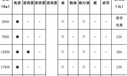 起亚汽车保养项目_起亚汽车保养费用