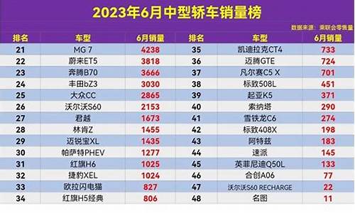 6月b级汽车销量排行_6月a级车销量